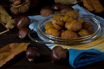 castañas en almibar