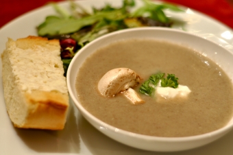 cream of mushroom soup with brandy cardenal mendoza