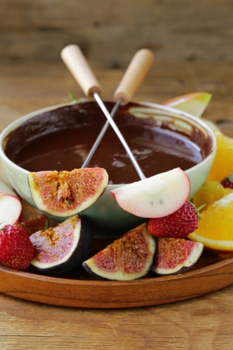 fondue de chocolate y brandy