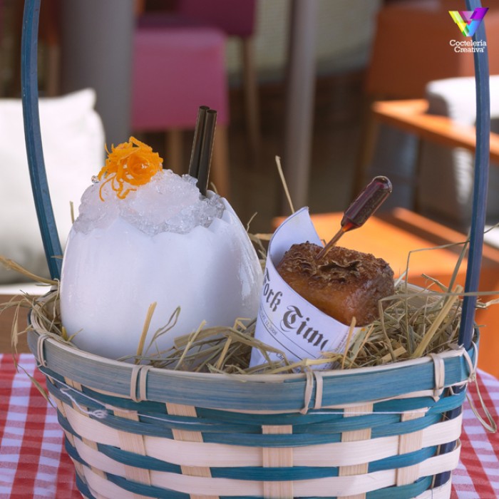 An Andalusian egg cocktail Brandy de Jerez Cardenal Mendoza