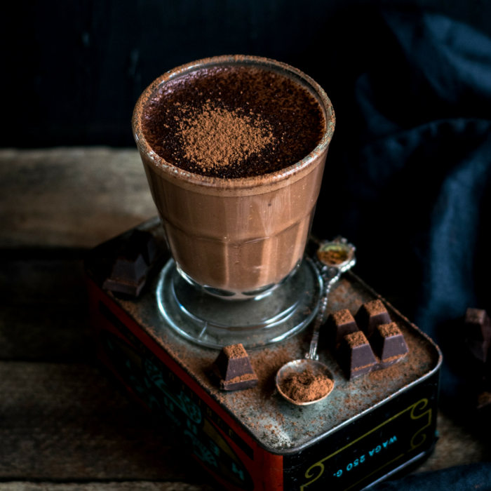 Batido de chocolate con brandy