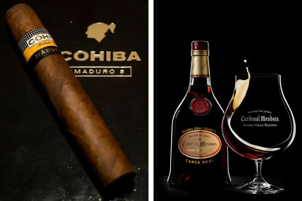 cardenal mendoza acarta real and cohiba cigar